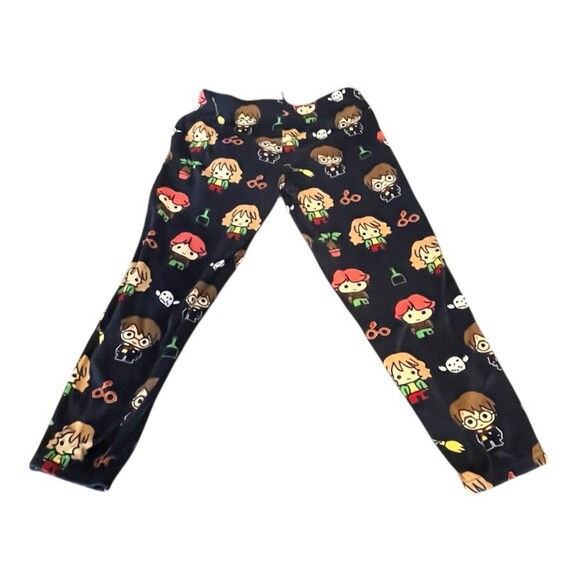 Harry Potter Pajama Pants Women's M Chibi Navy Fleece Jogger Sleepwear Lounge - Picture 2 of 16